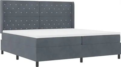 Obrázok produktu pre vidaXL Box spring posteľ s matracom tmavo sivá 200 x 200 cm zamat