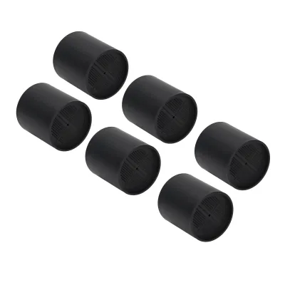 Obrázek produktu pro 6PCS Nábytkové nohy Extender Plastové kulaté 4in Rise Black Nábytkové stoupačky pro domácí kancelářskou pohovku