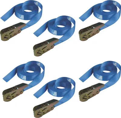 Produktbild von BASI - Spanngurt mit Ratsche 4er Set - SG 308 - Blau - Länge (5000 mm) - Breite (25 mm) -  - Zurrkraft 500 kg - 4x0004-0308