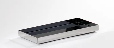 Produktbild von Kammschale, Schale - Edelstahl poliert + Glas schwarz
