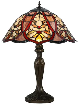 Image de Casa Padrino Tiffany Lampe de Table / Lampe de Table Multicolore Ø 40 x H. 59 cm - Lampe de Salon de Luxe