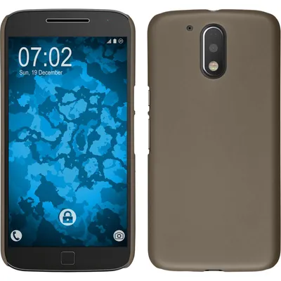 Produktbild von PhoneNatic Case kompatibel mit Motorola Moto G4 Plus - Hülle gold gummiert Hard-case + 2 Schutzfolien