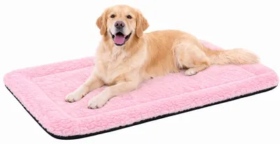 Productafbeelding van Flamingo hondenbed Naya, rechthoekig, roze, geschikt voor draadkooien, afmetingen: 116 x 69 x 2 cm