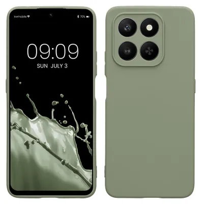 Produktbild von kwmobile Handyhülle für HONOR 400 Smart 5G / X7d Hülle - weiches Handy Silikon Case - Schutzhülle Cover - Graugrün