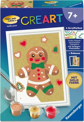 Produktbild von CreArt, Malen nach Zahlen Kinder - Lebkuchenmann