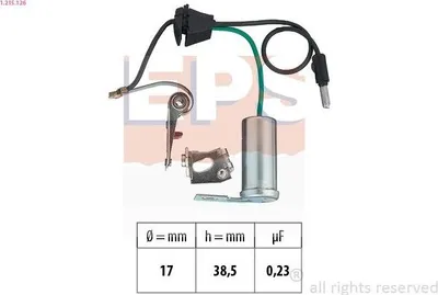 Produktbild von EPS Kontaktsatz Zündverteiler 1.215.126 für RENAULT CLIO I (B/C57, 5/357)