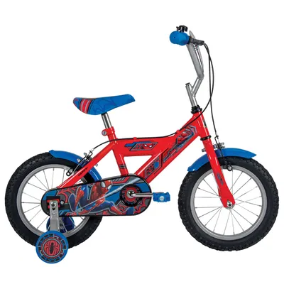 Productafbeelding van Spider-Man Kinderfiets - Jongens - 14 inch - Blauw Rood - Twee handremmen