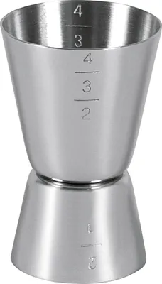 Produktbild von APS 93120 Cocktail-Doppelmaß für 2 & 4 cl aus Edelstahl, Ø 4,5 x 7 cm, edelstahl