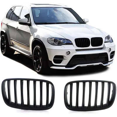 Sport Kühlergrill Grill SCHWARZ MATT passend für BMW X5 E70 / X6 E71 2006-2013 – Produktansicht