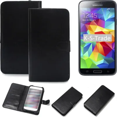 Produktbild von K-S-Trade Handyhülle Schutzhülle kompatibel mit Samsung Galaxy S5 Handy Schutz Hülle Handyhülle Bumper schwarz 1x