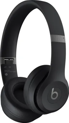 A black pair of Beats Solo4 wireless headphones is shown against a white background.
