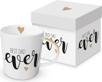 Produktbild von PPD Trend Mug Best Dad ever, in Geschenkbox, Tasse, Teetasse, Kaffee Becher, 350 ml, 603936