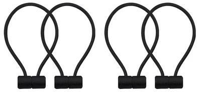 Magnetische Gardinenhalter Schwarz 4 Stk. 48 cm