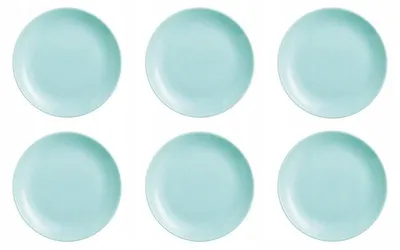 Obrázek produktu pro Ploché turquoise taler 25 cm sklo