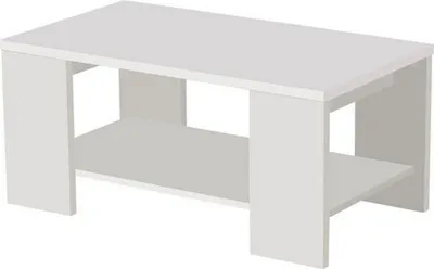 Immagine prodotto di Dmora Tavolino da Salotto Piraino 91x51x42h cm Bianco, un Vano Forma Rettangolare