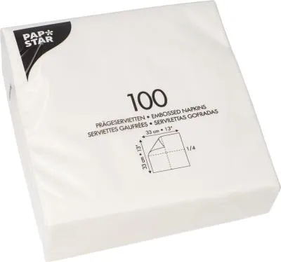 Produktbild von Papstar 81451, Weiß, Seidenpapier, 17 g/m², 330 mm, 330 mm, 1,9 g