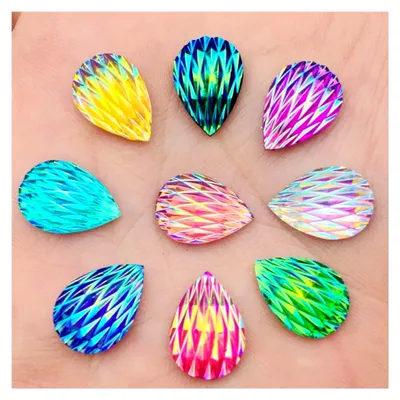 Produktbild von 120/240 Stück 10 * 14 mm Wassertropfen Strass Flatback für Bastelarbeiten