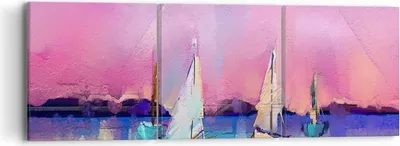 Produktbild von Bild auf Leinwand - Leinwandbild - Segelboot See - 90x30cm - Wand Bild - Wanddeko - Wandbilder - Leinwanddruck - Bilder - Kunstdruck - Wanddekoration - Leinwand bilder - Wandkunst - CA90x30-4099