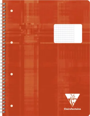 Produktbild von Clairefontaine 5x Collegeblock DIN A4+ 80 Blatt Lineatur kariert - Rot 68226C