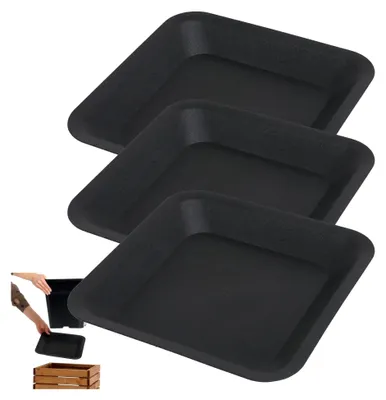 Produktbild von Quadratische Untersetzer für Blumentöpfe 30,5 x 30,5 cm - Set mit 3 Stück
