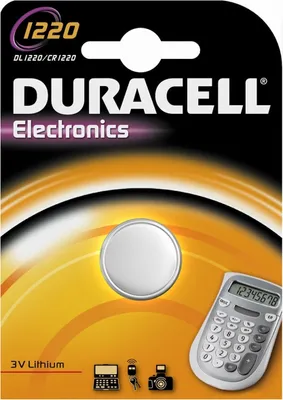 Produktbild von Duracell 1220, Lithium, Button/coin, 3V, 2 mm, 1,3 cm