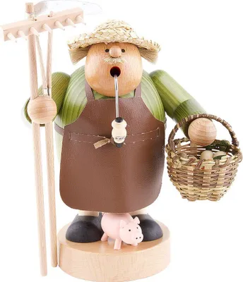 Imagen del producto de Figura de madera para ahumar, modelo "Räuchermann" de KWO, con una altura de 18 cm