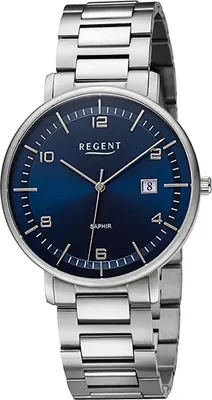 Zdjęcie produktu dla Regent metalowy zegarek męski kwarcowy srebrna metalowa bransoleta D2URF1520