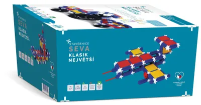 Obrázok produktu pre Stavebnice SEVA KLASIK Najväčšie plastové 1162ks v krabici 27x38x18cm