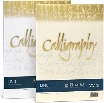 Produktbild von Favini Calligraphy Linen, Elfenbein, Papier, 120 g/m², 25 Stück(e), Forest Stewardship Council (FSC)