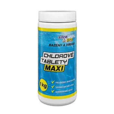Obrázek produktu pro Bazénová chemie, chlorové tablety MAXI, 1 kg, SILCO