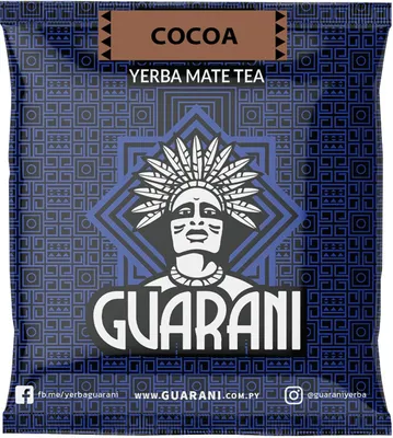 Immagine prodotto di Guarani - Tè Mate Cocoa, campione da 50 g - Con cacao e cocco - Aroma affumicato, molto polveroso - Yerba mate dal gusto intenso - Paraguay