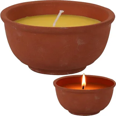 Produktbild von Kerze In Einem Terrakotta-Topf Citronellaboho