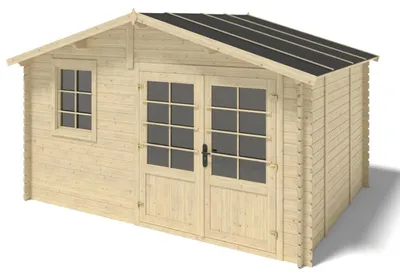 Immagine prodotto di Casetta da giardino in legno - 12m2 - 4x3m - 28mm - colore: naturale