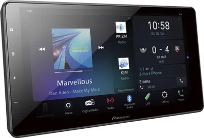 Productafbeelding van Pioneer SPH-EVO93DAB, zwart, 1 DIN, 200 Watt, 4 kanalen, 50 Watt per kanaal, FLAC-ondersteuning