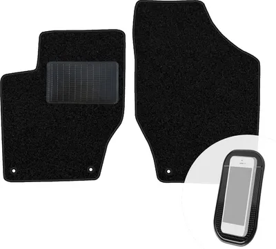 Produktbild von moto-MOLTICO Vorne Fußmatten Auto Velours Autoteppiche Schwarz Automatten Set 2-teilig passend für Peugeot 308 I 2007-2012