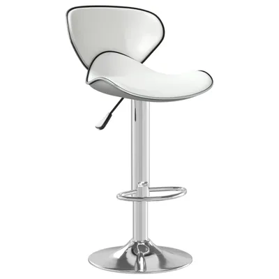 Image de vidaXL Tabouret de bar blanc similicuir