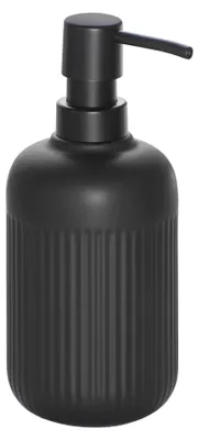 Produktbild von SCHÖNER WOHNEN-Kollektion Spülmittelspender Mod. REFIA, stilvolles Küchenaccessoire für Flüssigseife oder Spülmittel, Keramik, Kunststoff-Pumpkopf, 0,4L, Ø 8x19 cm, schwarz