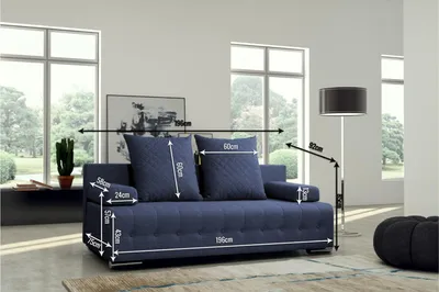 Produktbild von Sofa 3 Sitzer Schlafsofa Designer Sofa mit Bettfunktion + Bettkasten Couch NEU