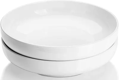 Produktbild von Set aus 2 großen Porzellan-Salatschalen, 1800 ml, Weiß