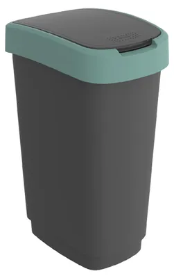 Produktbild von Rotho Abfalleimer 50 L Twist - Swingeimer 40,1 x 29,8 x 60,2 cm - Mülleimer Kunststoff - Müllbehälter - Abfallsammler Schwing- oder Klapp-Funktion