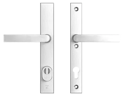 Produktbild von AXA Sicherheitstürbeschlagset - Edge Plus - Aluminium - Türgriff - Griff/Griff - PC92 mit Kernauszugssicherung - Schmaler Schutz