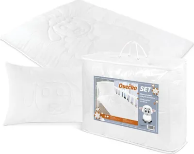 Obrázek produktu pro SET OVEČKA - dětský 90x135 cm + 40x60 cm - 90x135 cm, 40x60 cm - Bílá