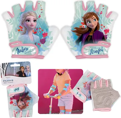 Produktbild von Frozen Kinder Fahrrad-Handschuhe für Mädchen, mit Klettverschluss