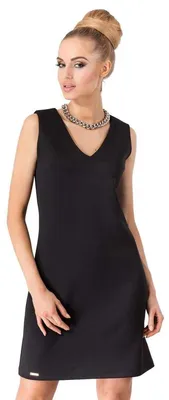 Produktbild von Damen Minikleid V-Ausschnitt; Schwarz/S/36