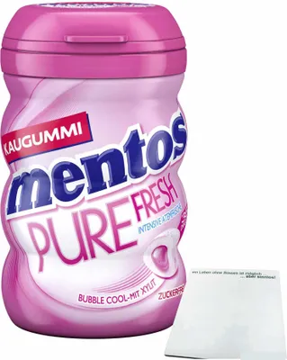 Produktbild von mentos Gum DS Pure Fresh (70g Packung) + usy Block