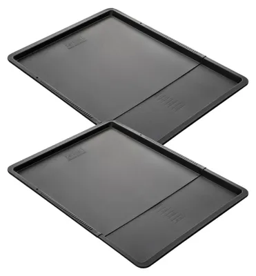 Produktbild von Set mit 2 ausziehbaren Backblechen – ZENKER – Schwarz Metallic – 37 bis 52 x 33 cm