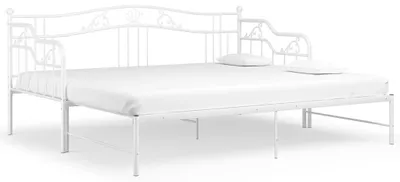 Obrázok produktu pre vidaXL Rozkladacia pohovka Biela kovová 90x200 cm