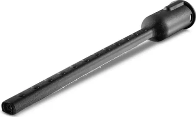 A black cleaning attachment for a steam cleaner is shown against a white background.