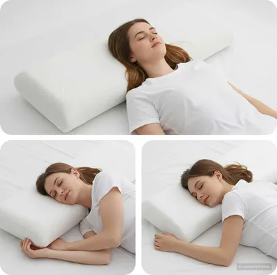 Produktbild von "Schlussverkauf" moderne Schlafkissen - für jedes Schlafzimmer - Uni Weiß 70x36x13 cm  C17366