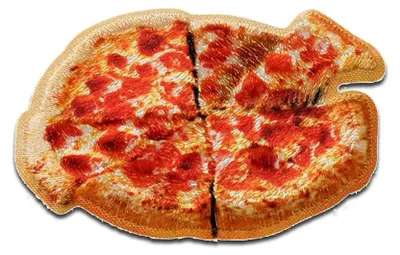 Obrázok produktu pre Mono-Quick Pizza 3D - nažehľovacia nášivka, nažehľovacia aplikácia, nášivky, záplaty, na nažehlenie, veľkosť: 3 x 4,6 cm